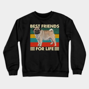 Tail Tales Pug Best Friends For Life Tee for Dog Devotees Crewneck Sweatshirt